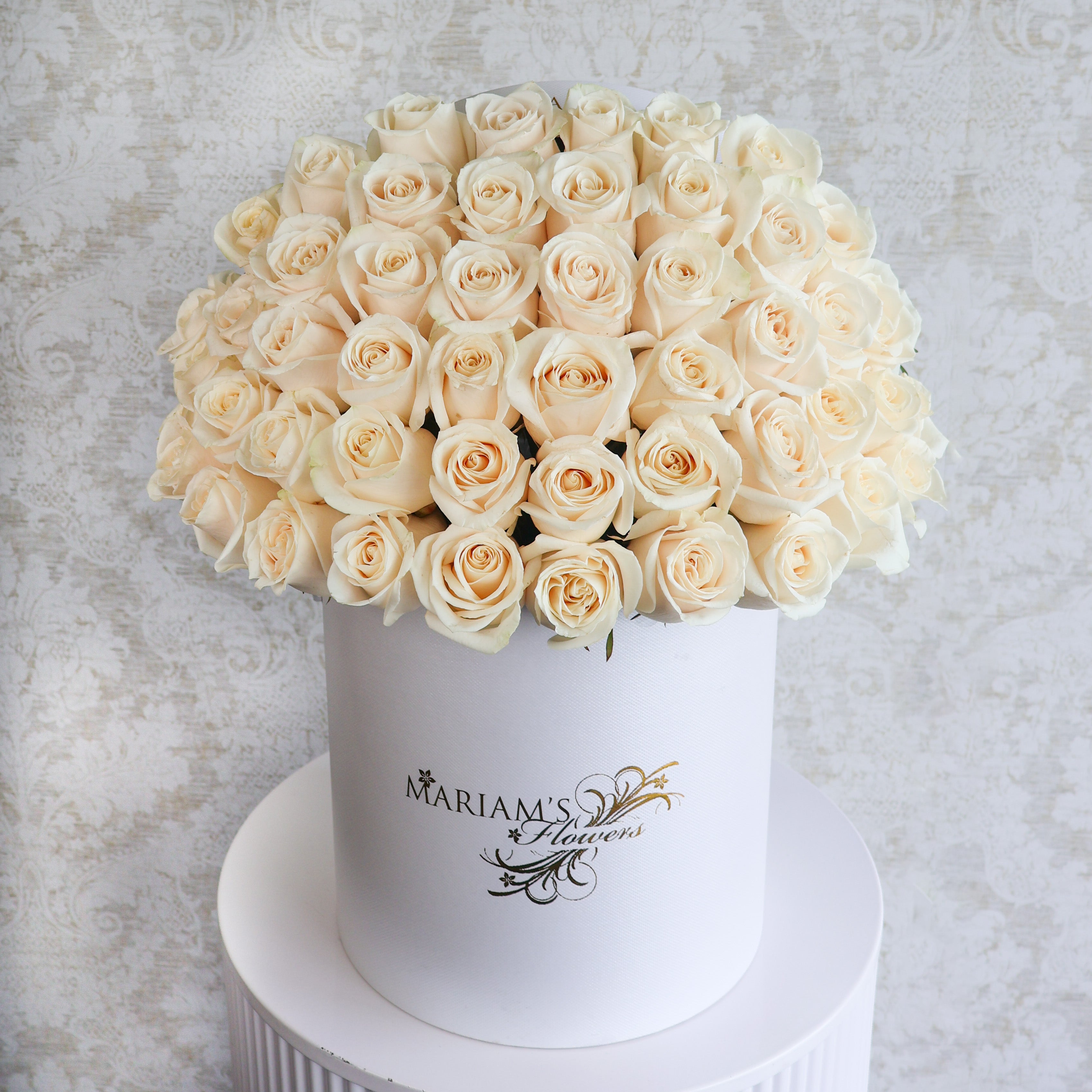 White Rose Classic Box - Mariams Flowers
