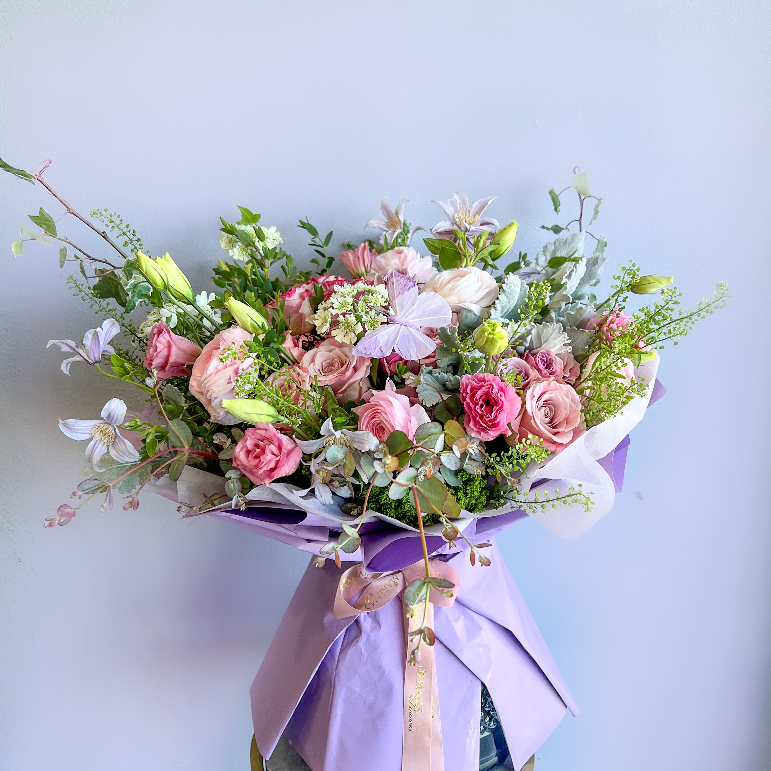 lavender and white flower bouquet French Bouquet: Lavender