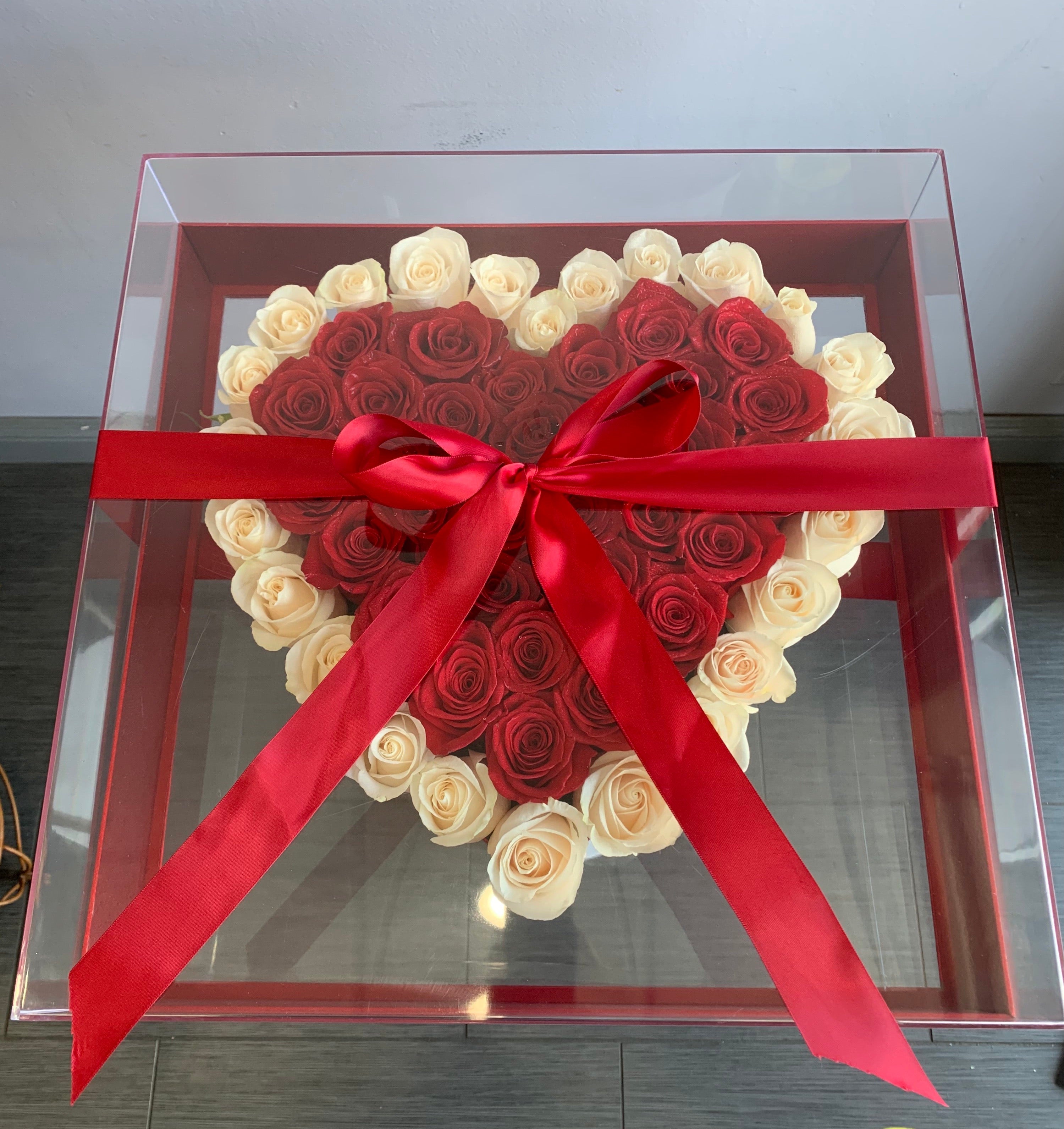 Valentine's Day Heart Box - Red and White